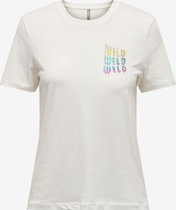 T-shirt 'KANDY LIFE' ONLY en blanc : devant