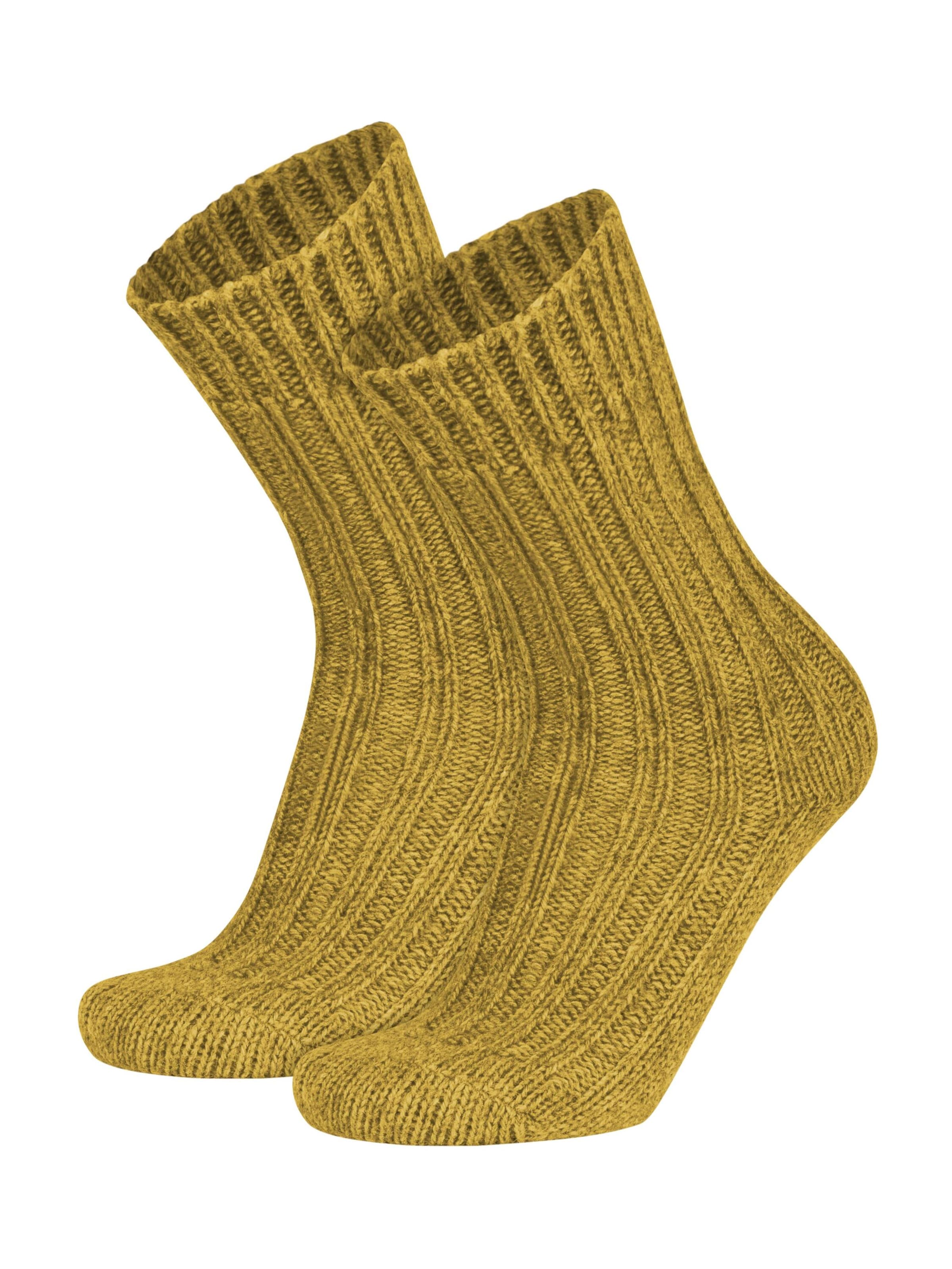 Chaussettes normani en jaune : devant
