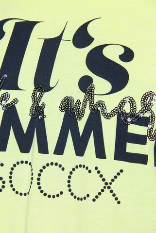 Soccx Ärmelloses Kapuzenshirt mit Artwork in Gelb