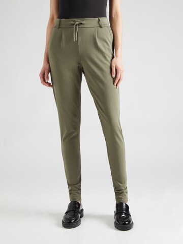 Hailys Tapered Pleat-Front Pants 'Jana' in Green: front