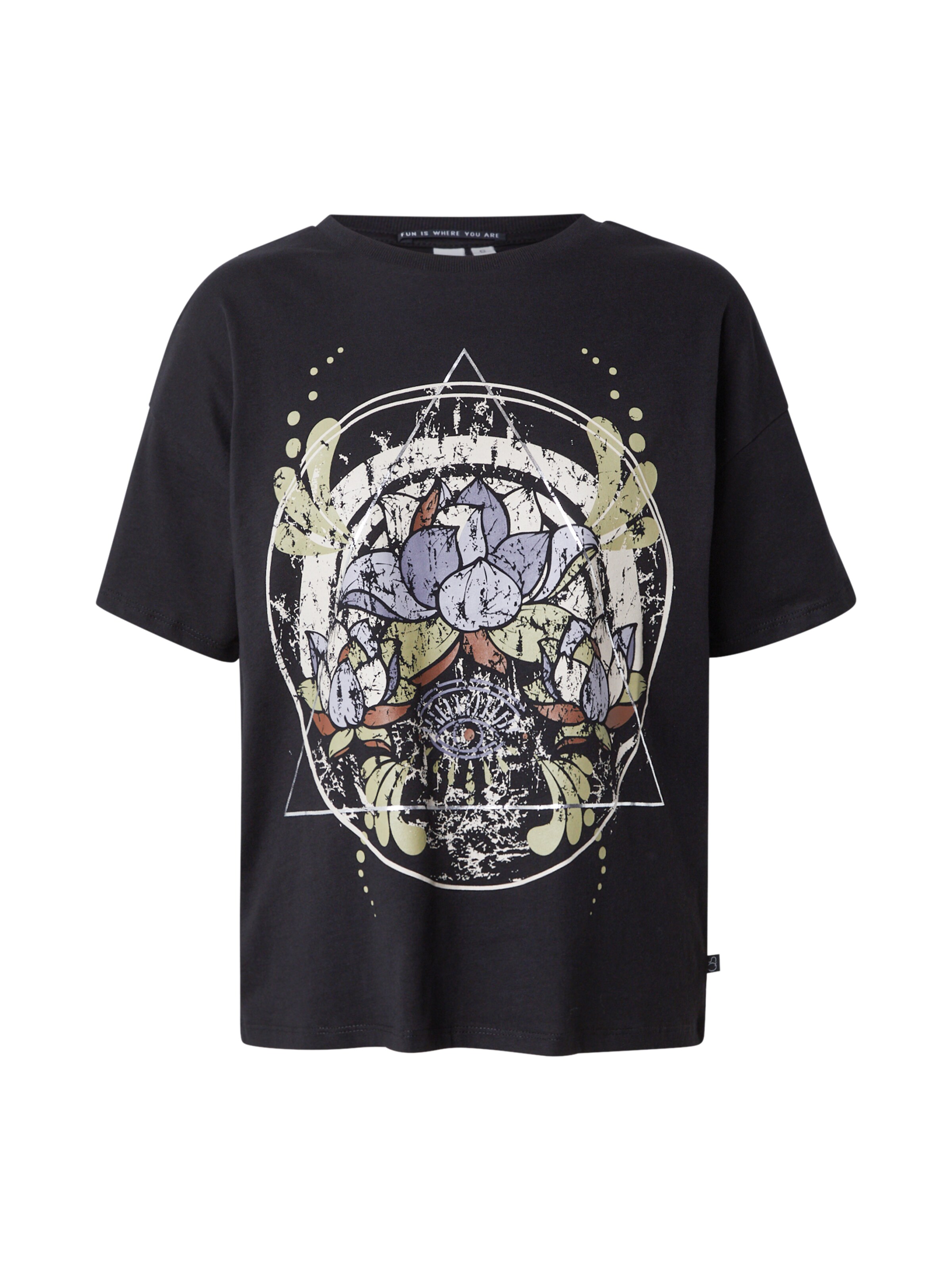 QS T-Shirt in Schwarz: Vorderseite