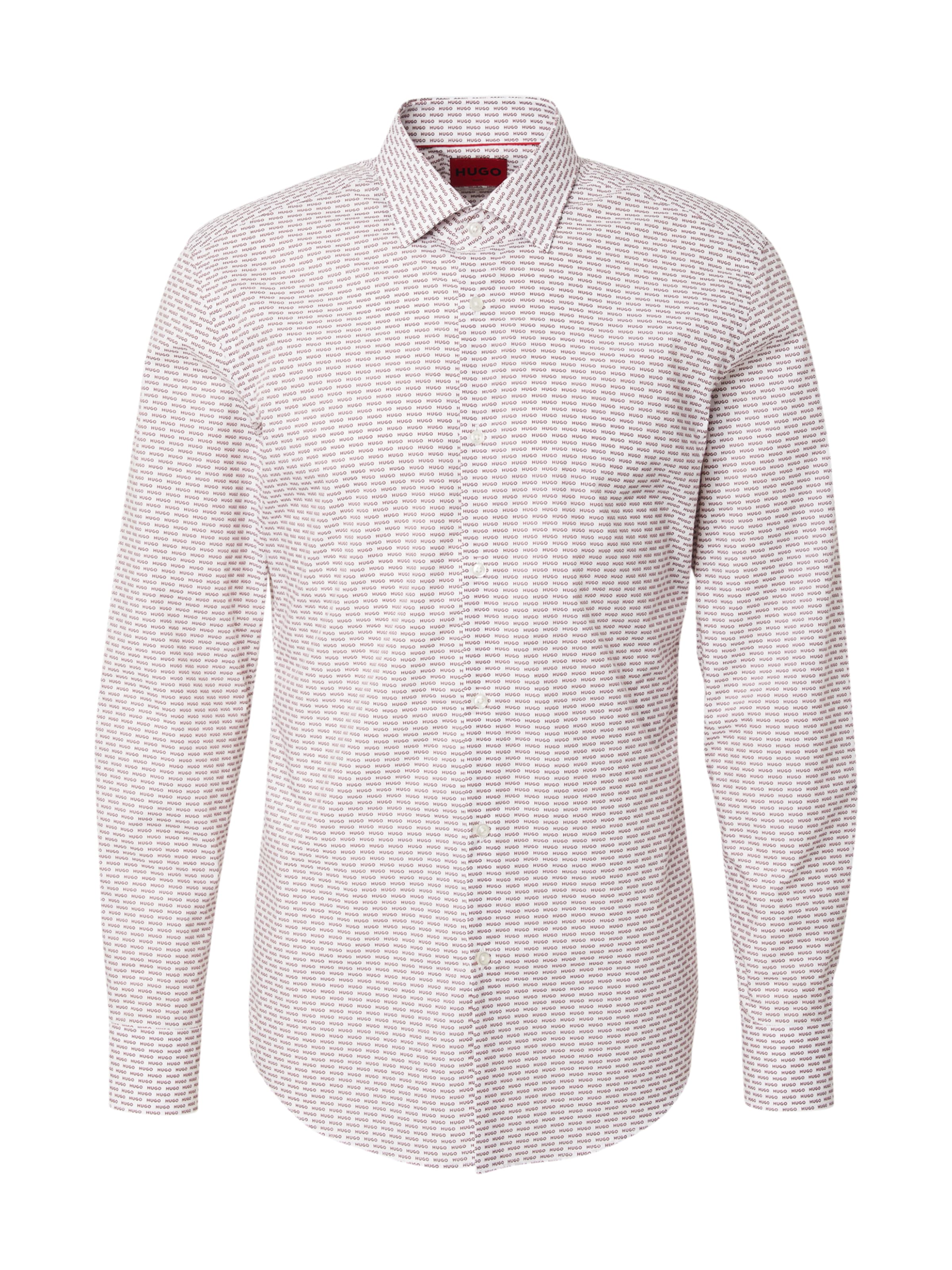 HUGO Slim fit Button Up Shirt 'Kenno' in White: front