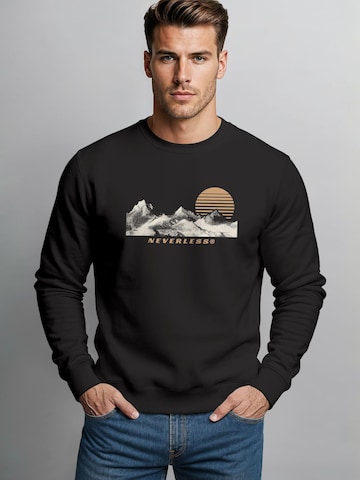 Neverless Sweatshirt 'Mountain' in Black