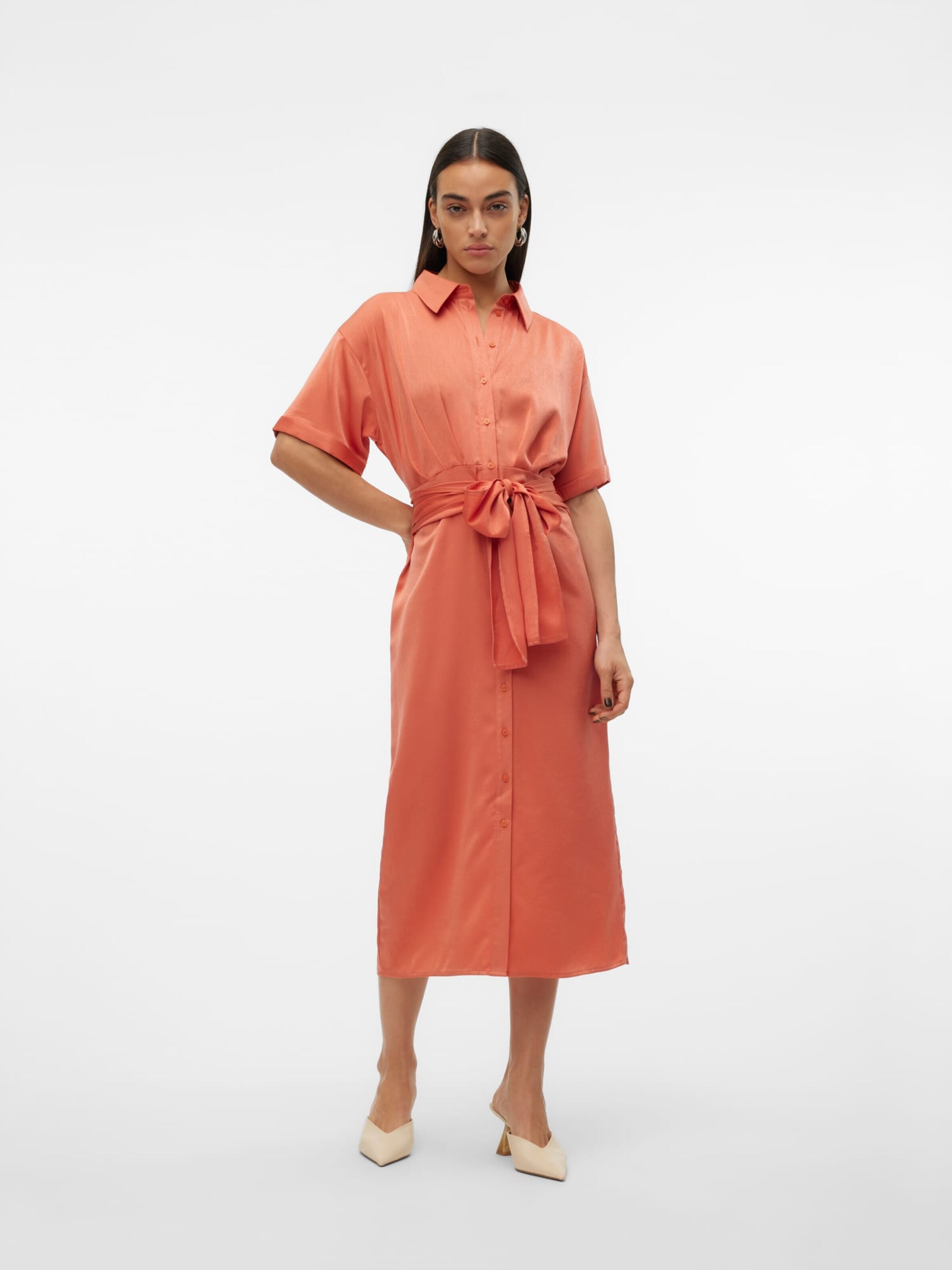 VERO MODA Jurk 'onilla' in Oranje: voorkant