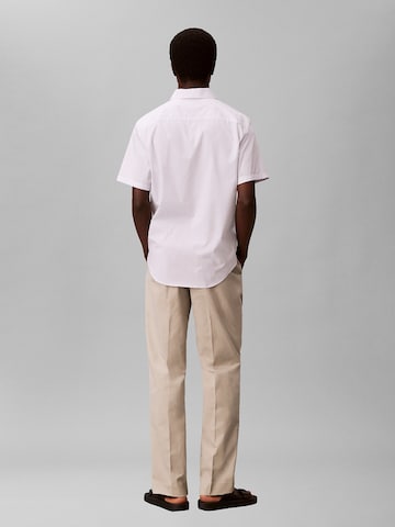 Calvin Klein Regular Pleat-Front Pants in Beige