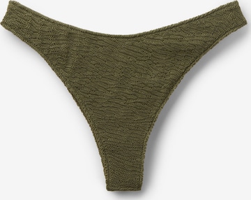CALZEDONIA Bikini Bottoms 'Crinkle Waves' in Green: front