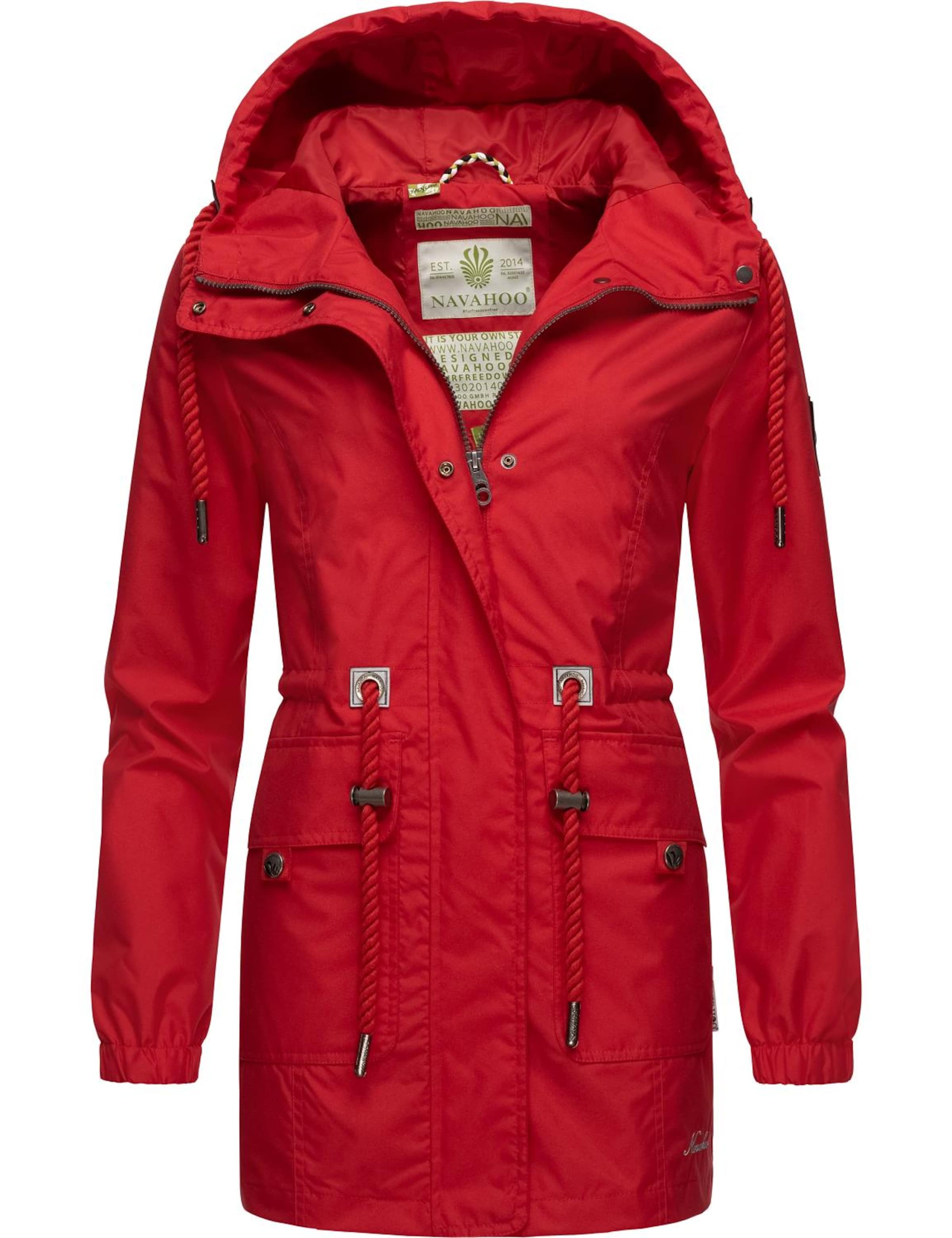NAVAHOO Between-Seasons Parka &#x27;Neophee&#x27; in Red: front