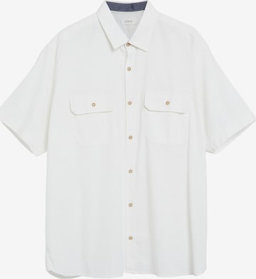 s.Oliver Men Big Sizes Hemd in Beige: Vorderseite