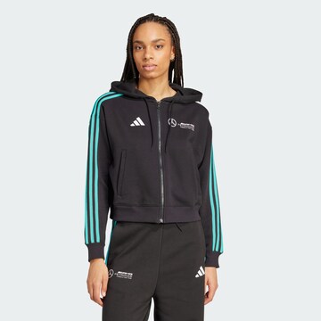 ADIDAS PERFORMANCE Sports sweat jacket 'Mercedes - AMG Petronas Formula One Team' in Black: front
