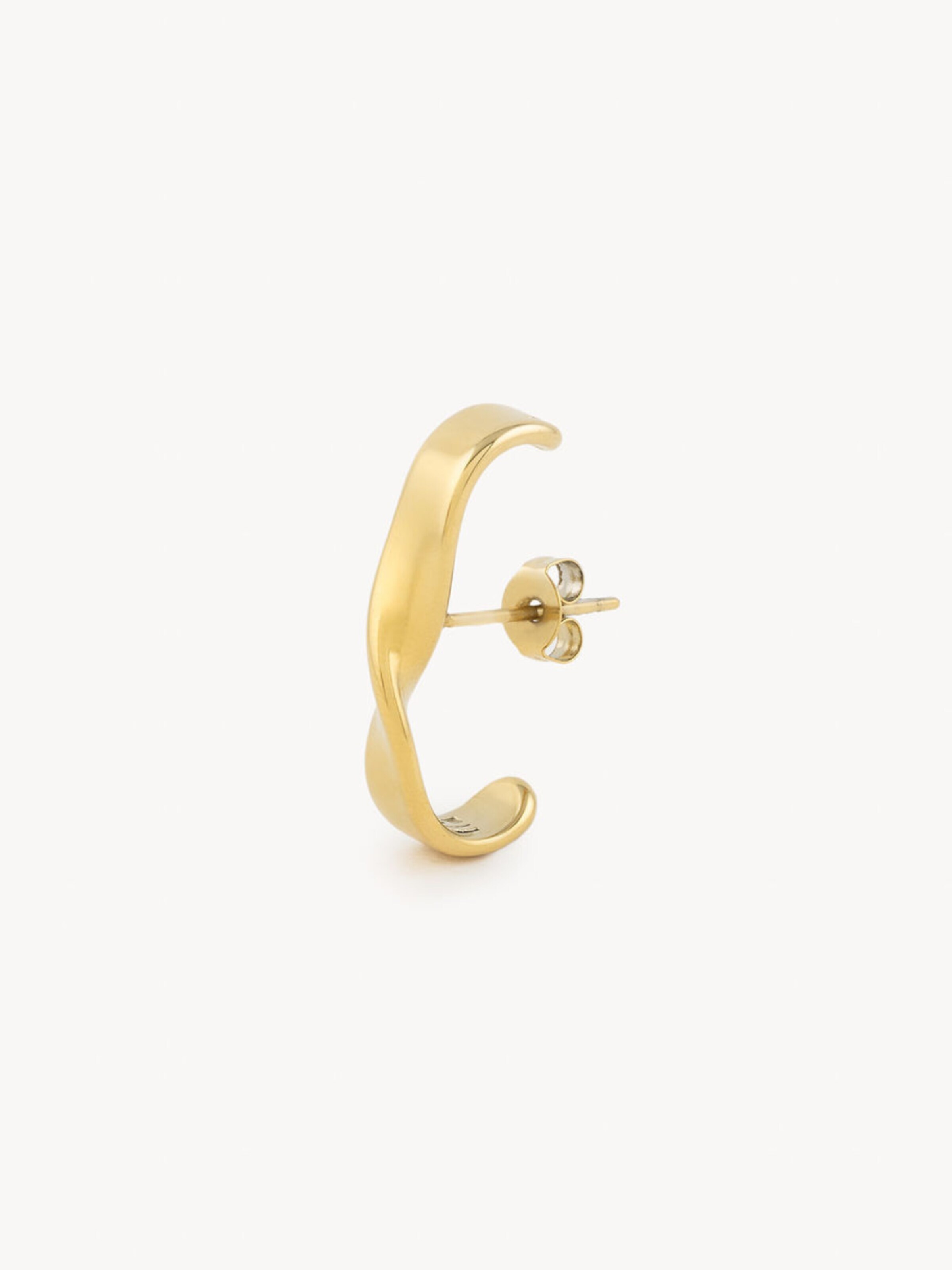 YParis - Pendientes 'Boucle Carter G' en oro: frente
