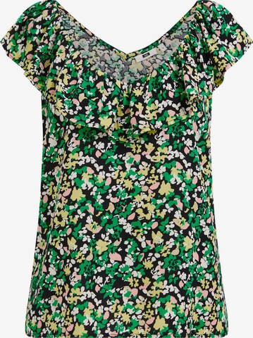 WE Fashion Blouse in Groen: voorkant