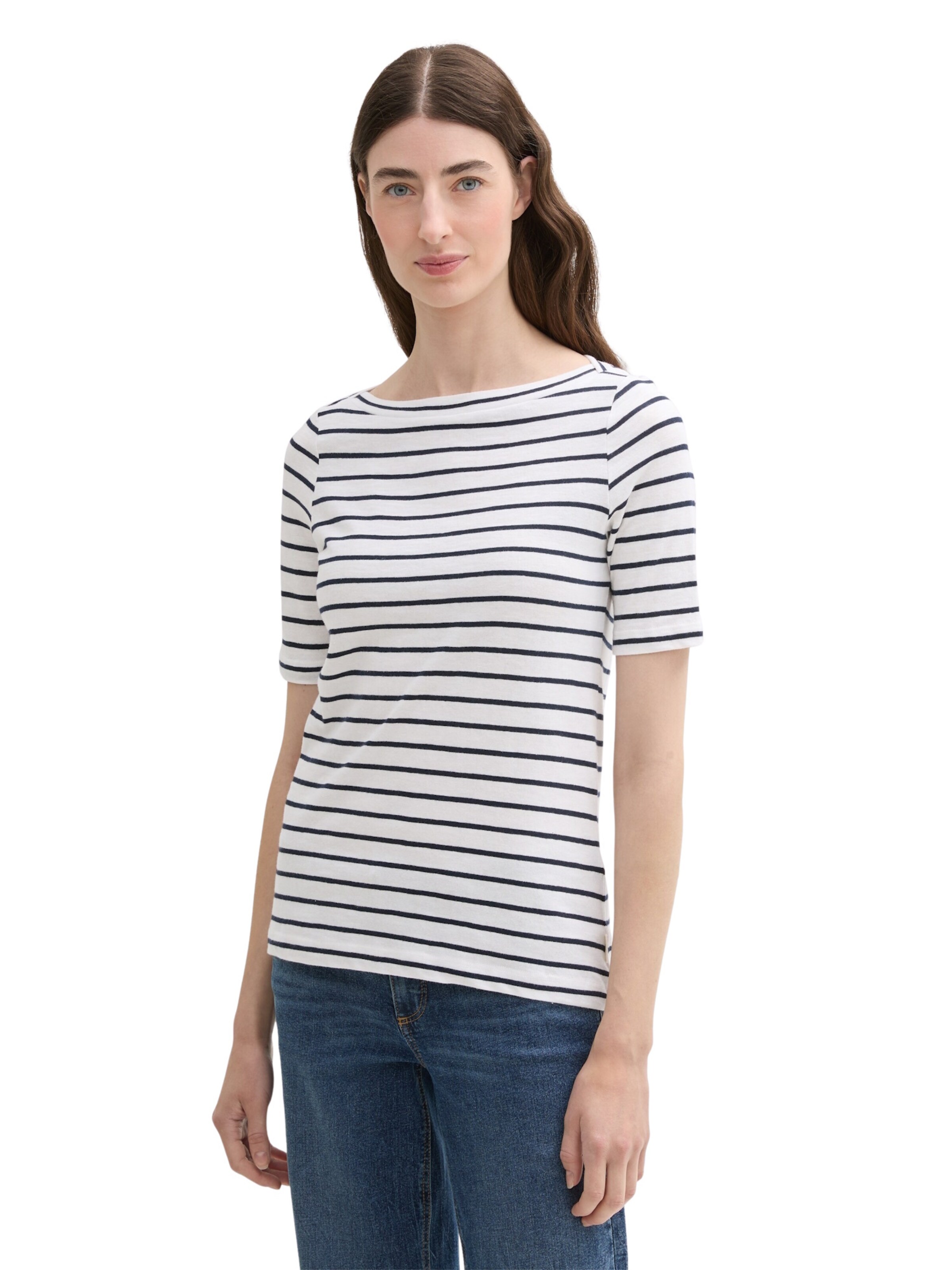 TOM TAILOR T-Shirt in Weiß: Vorderseite