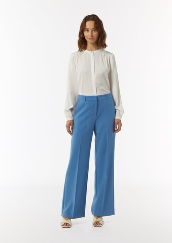 COMMA Wide leg Pleated Pants in Blue: front