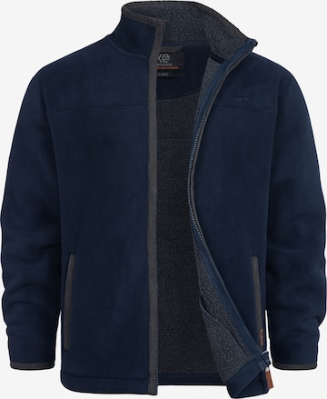 INDICODE JEANS Fleecejacke 'Emilos' in Blau: Vorderseite