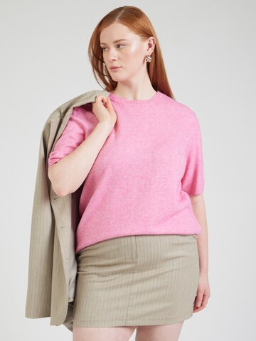 Pullover 'MARGARETA' di ONLY Carmakoma in rosa: frontale