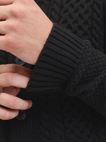 JACK & JONES Knit cardigan 'JJPAUL' in Black