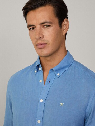 Hackett London Regular Fit Hemd 'Ess' in Blau