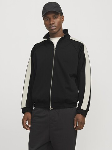 JACK & JONES Sweat jacket in Black: front