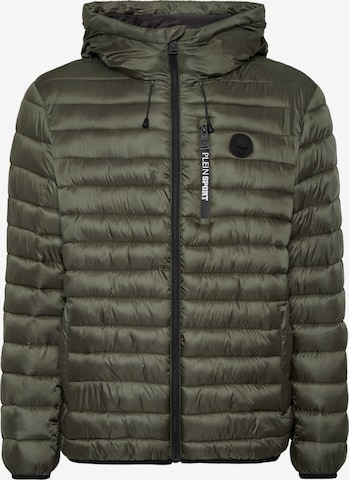 Plein Sport - Casaco meia-estação 'Tiger' em verde: frente