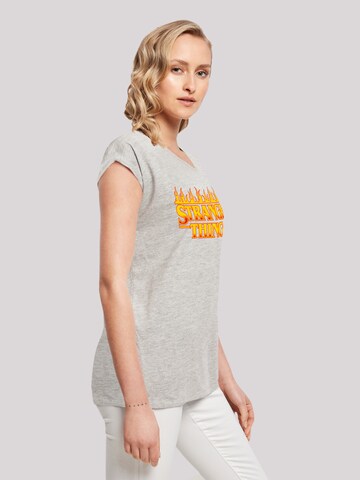 F4NT4STIC Shirt 'Stranger Things Fire Women Netflix TV Series' in Grey