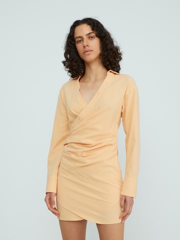 EDITED Shirt Dress 'Hedone' in Orange: front