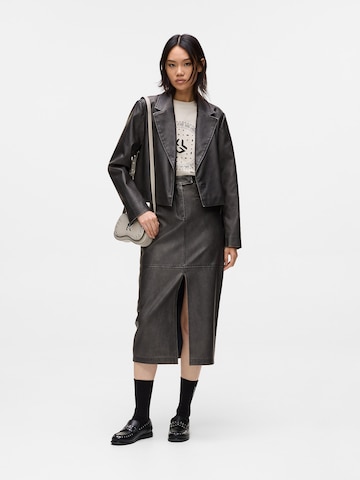 KARL LAGERFELD JEANS Blézer 'DISTRESSED' - fekete