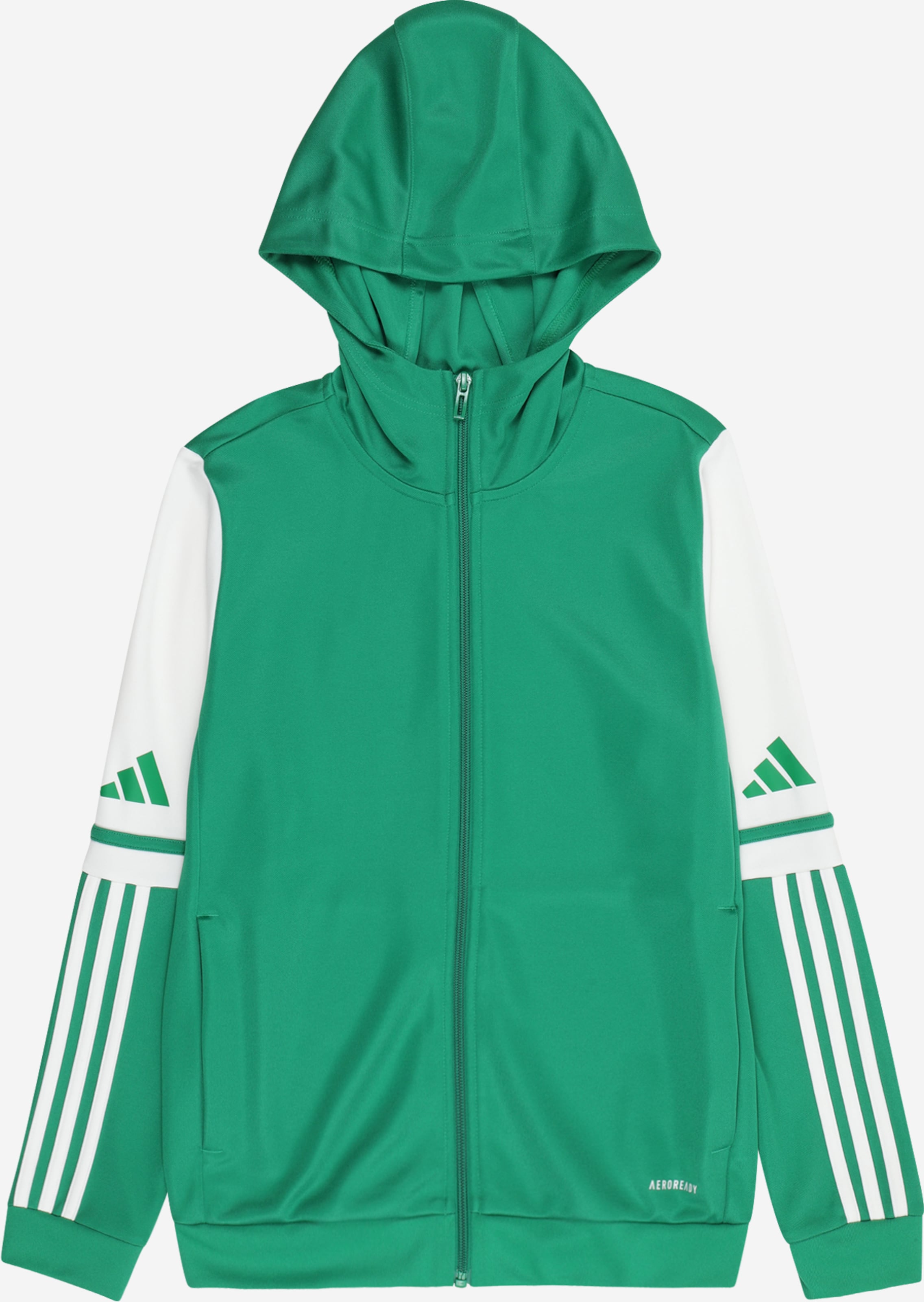 ADIDAS PERFORMANCE Athletic Zip-Up Hoodie 'SQ25' in Grass Green