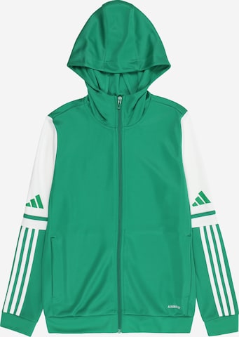 ADIDAS PERFORMANCE Urheilullinen collegetakki 'SQ25' värissä vihreä: etupuoli