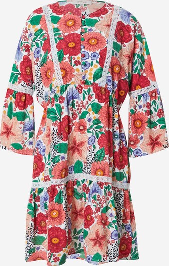 Derhy Kleid 'ANDREA' in beige / blau / grün / rot / weiß, Produktansicht