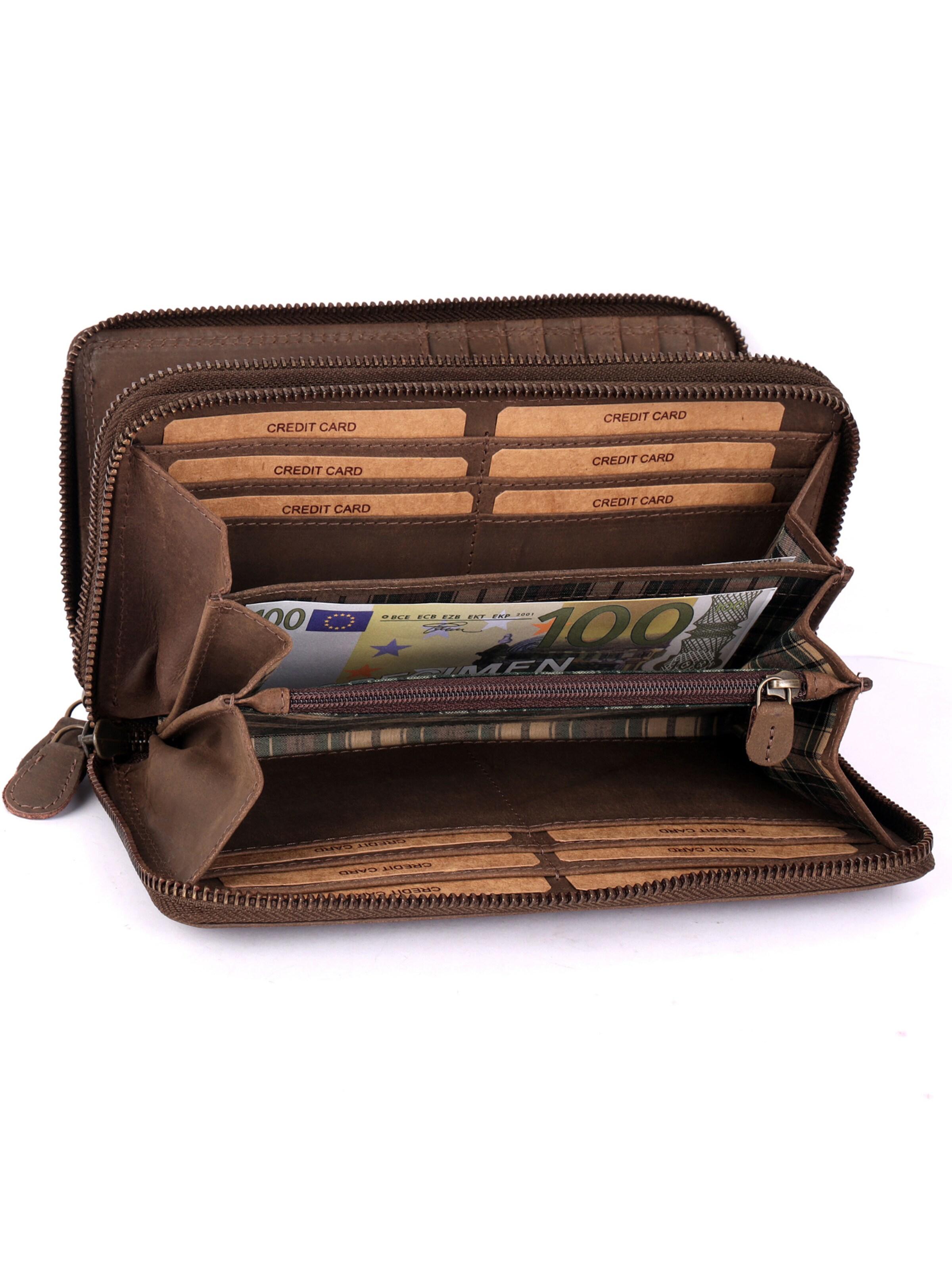 Benthill Wallet 'XXL' in Brown: front