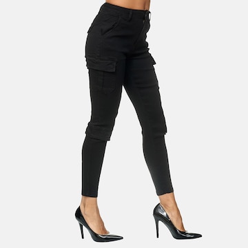 Elara Skinny Cargobroek in Zwart
