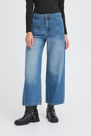 ICHI Wide Leg Jeans 'PAMMY ' in Blau: Vorderseite