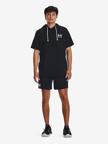 UNDER ARMOUR Regular Sportbroek 'Rival Terry 6' in Zwart