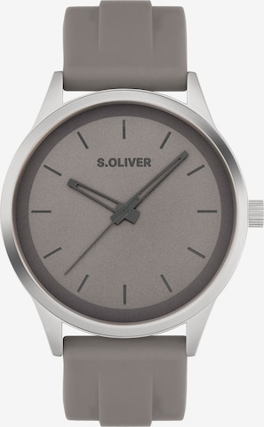 s.Oliver Analoguhr in Grau: Vorderseite