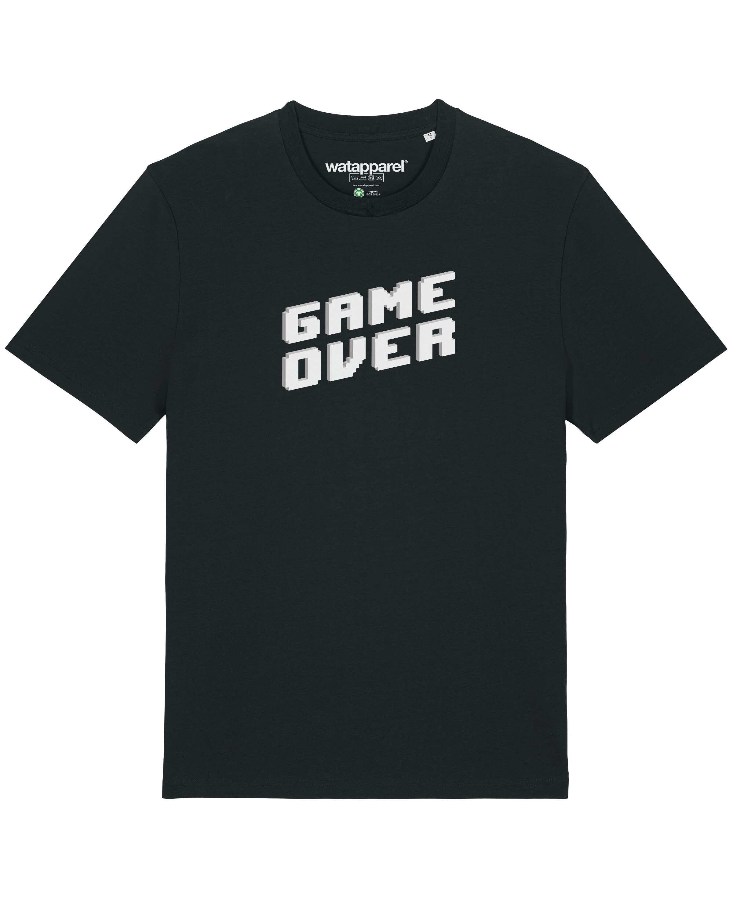 Watapparel T-Shirt 'Game Over' in Schwarz: Vorderseite