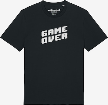 Watapparel Shirt 'Game Over' in Zwart: voorkant