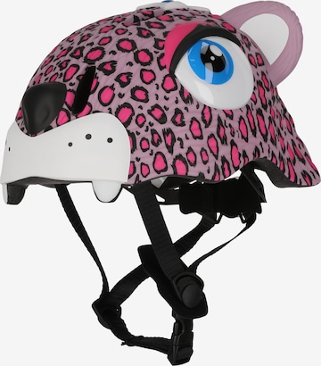 Crazy Safety Fahrradhelm 'Leopard' in Pink: Vorderseite