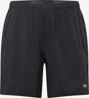 RVCA Regular Workout Pants in Black: front