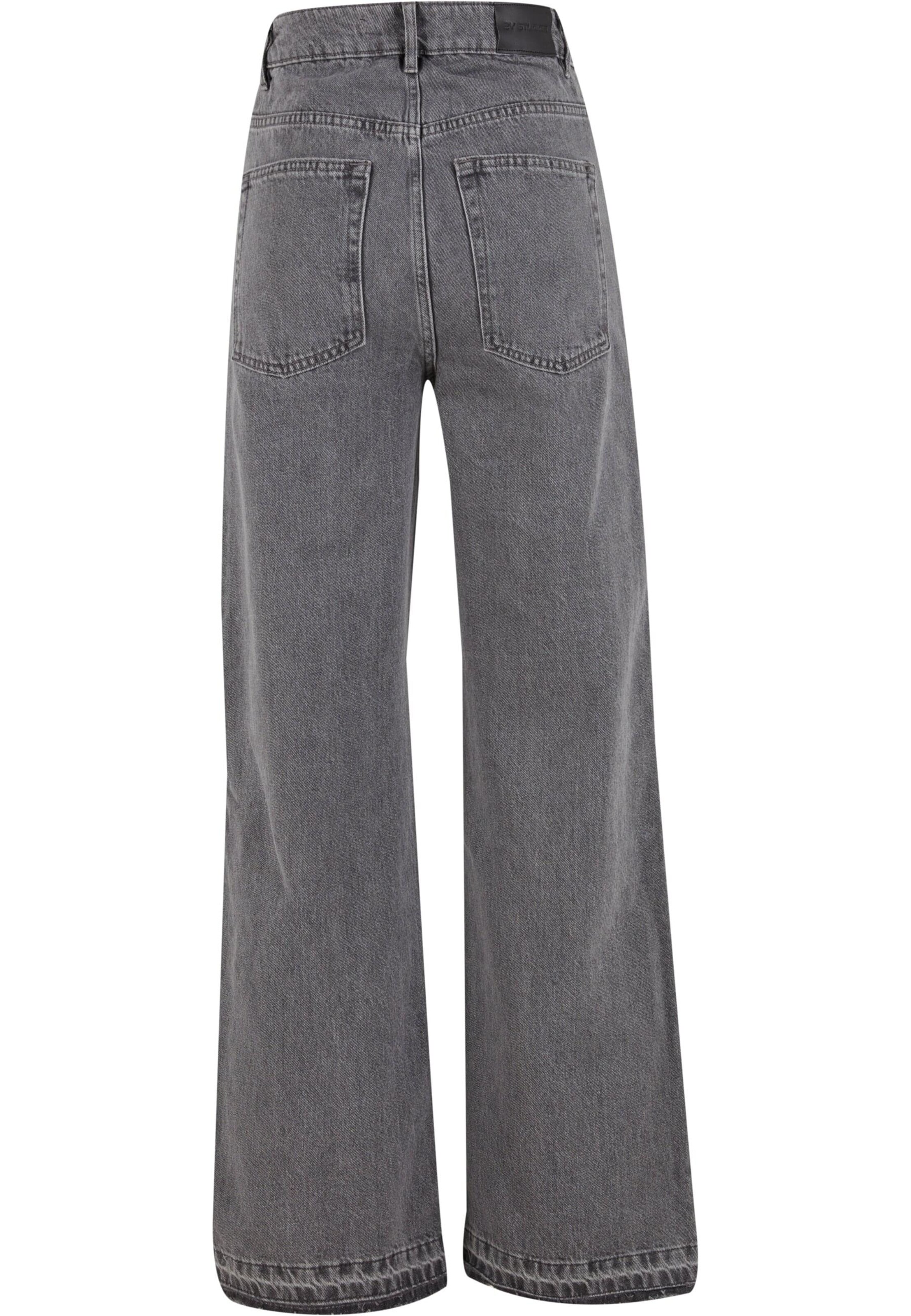 2Y Studios Wide leg Jeans 'Vulna Open' i grå