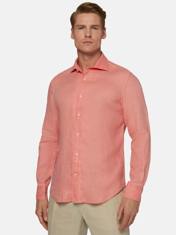 Boggi Milano Regular fit Button Up Shirt in Orange: front