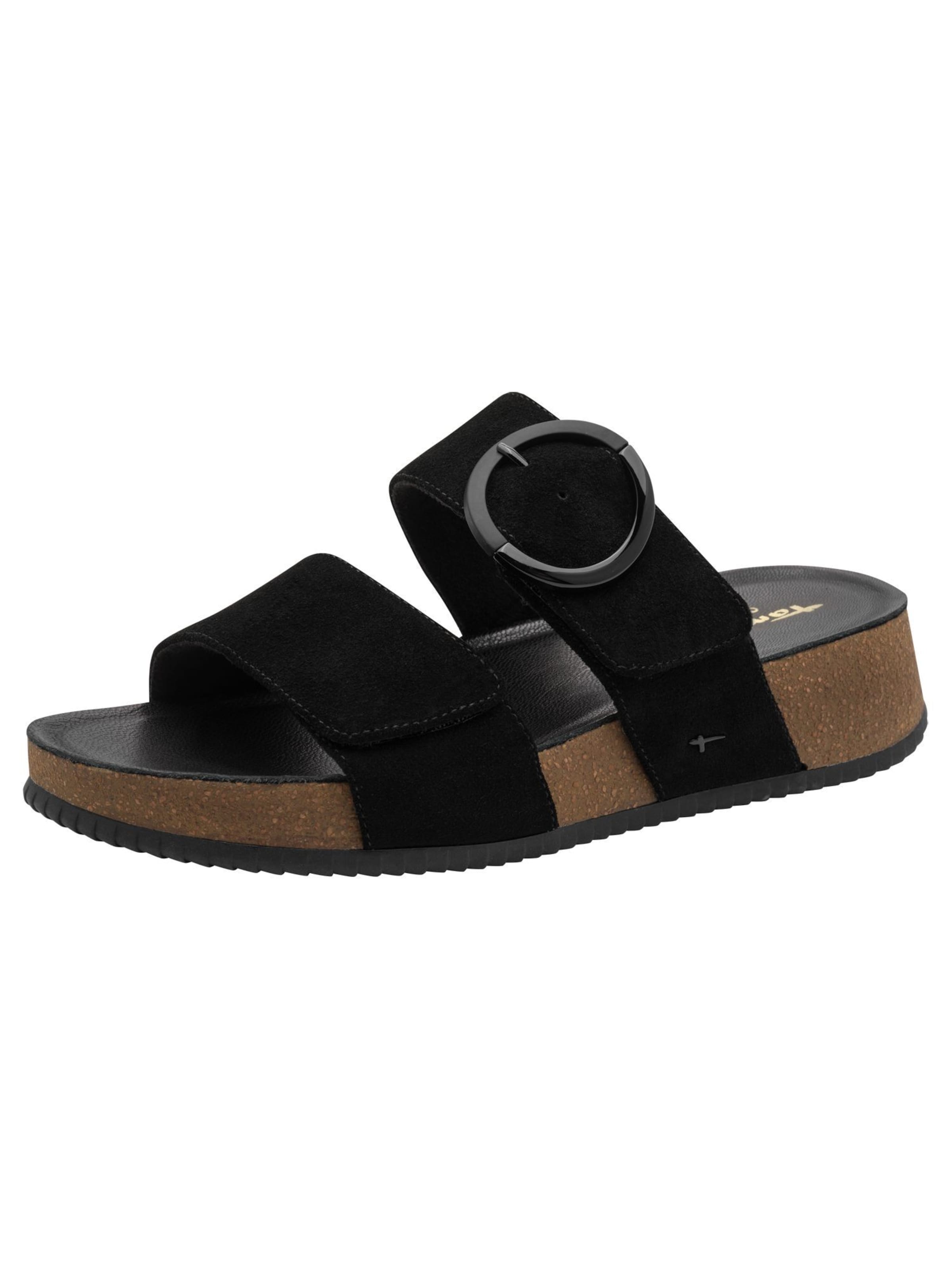 Tamaris Pantolette in Schwarz: Vorderseite
