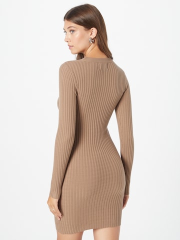 PIECES Knitted dress 'Crista' in Brown