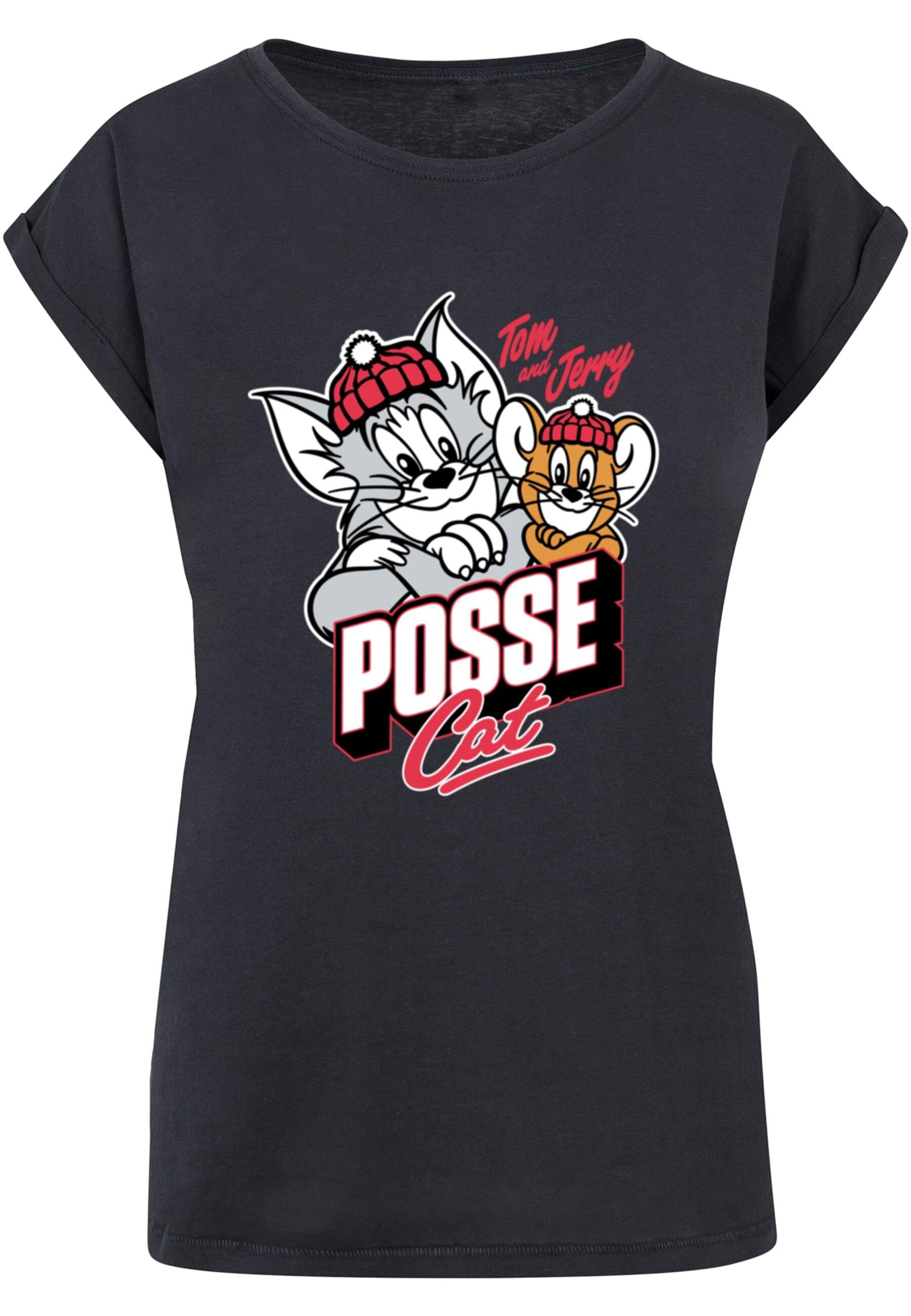 ABSOLUTE CULT T-Shirt 'Tom And Jerry - Posse Cat' in Blau: Vorderseite