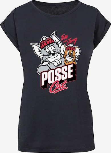 ABSOLUTE CULT T-shirt 'Tom And Jerry - Posse Cat' en marine / pueblo / gris / rouge sang, Vue avec produit