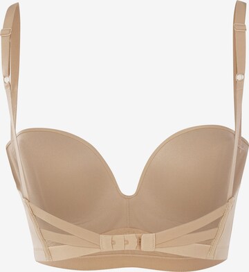 WONDERBRA Push-up BH 'Ultimate Backless' in Beige