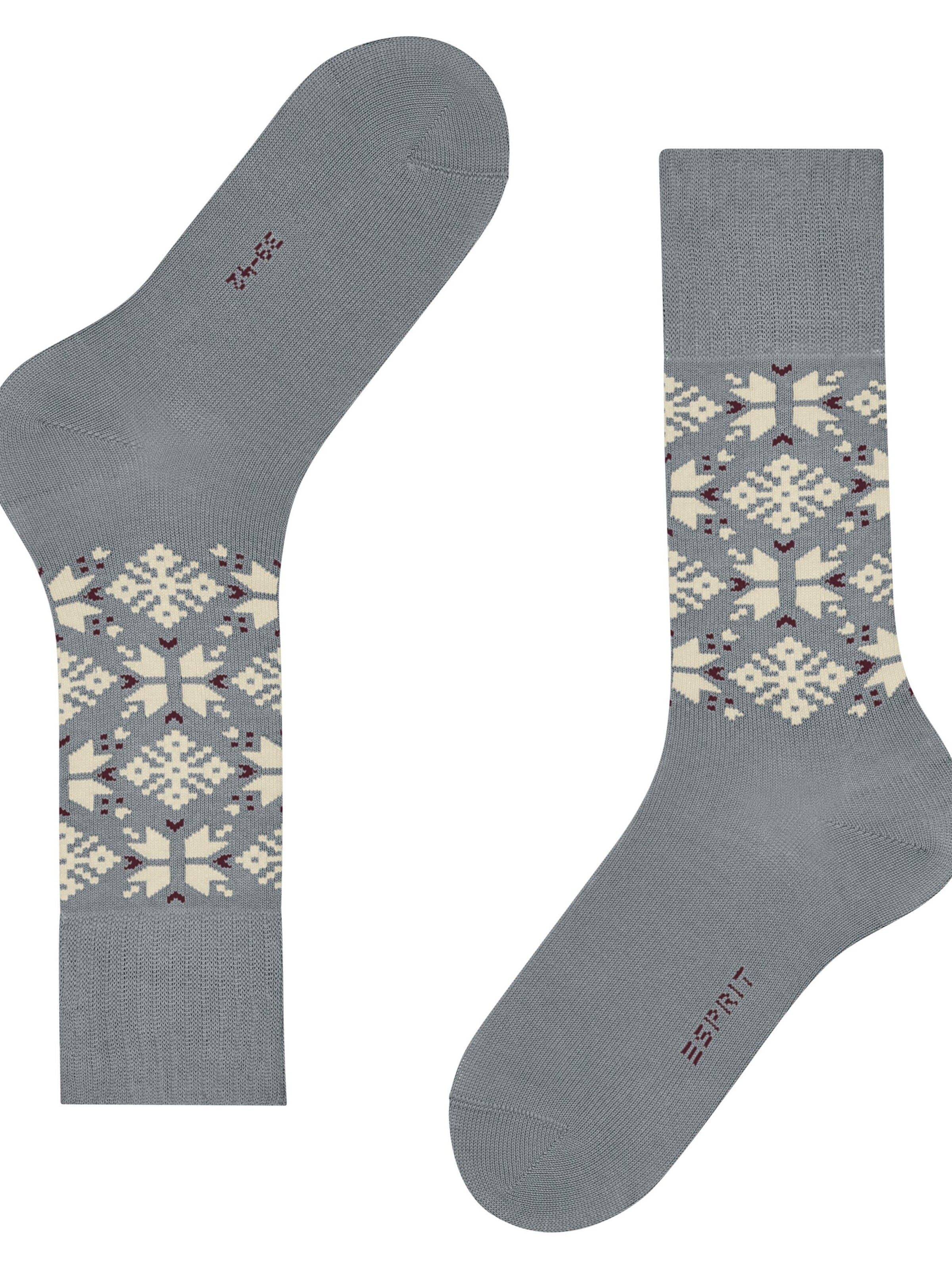 ESPRIT Socks 'Winter Star' in Silver