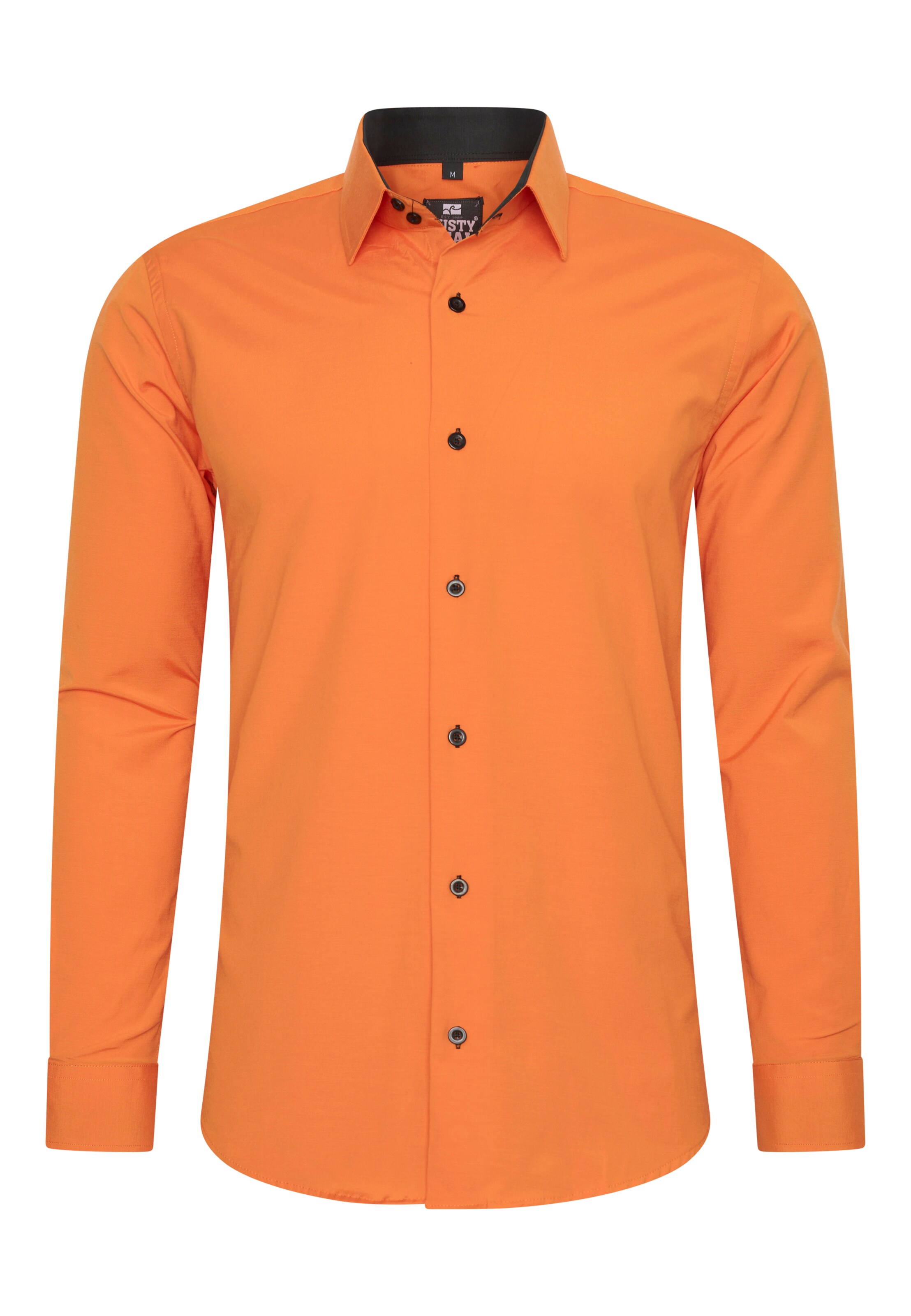 Rusty Neal Button Up Shirt in Orange: front