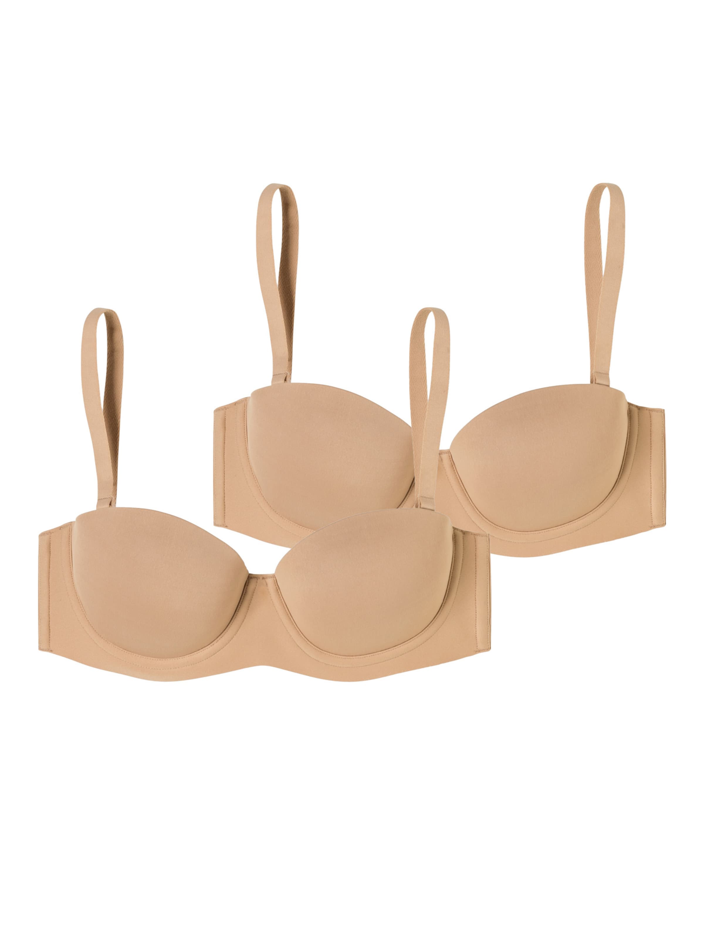 SCHIESSER Bandeau Bügel-BH ' Bandeau mit Schale - Unique Micro ' in Beige: Vorderseite