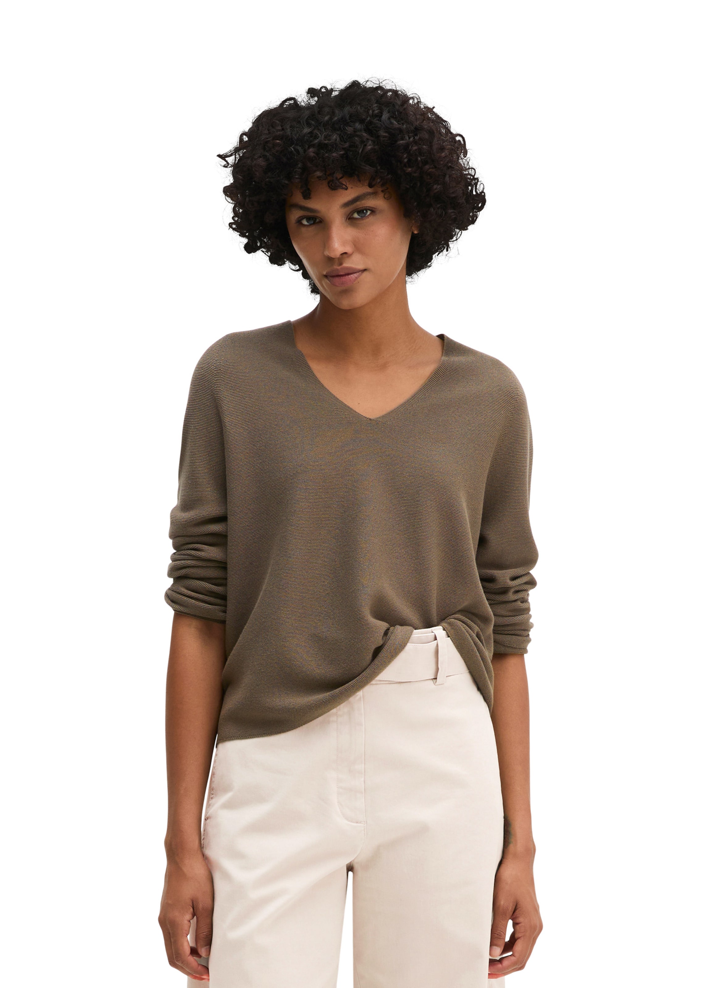 Pull-over Marc O'Polo en marron : devant