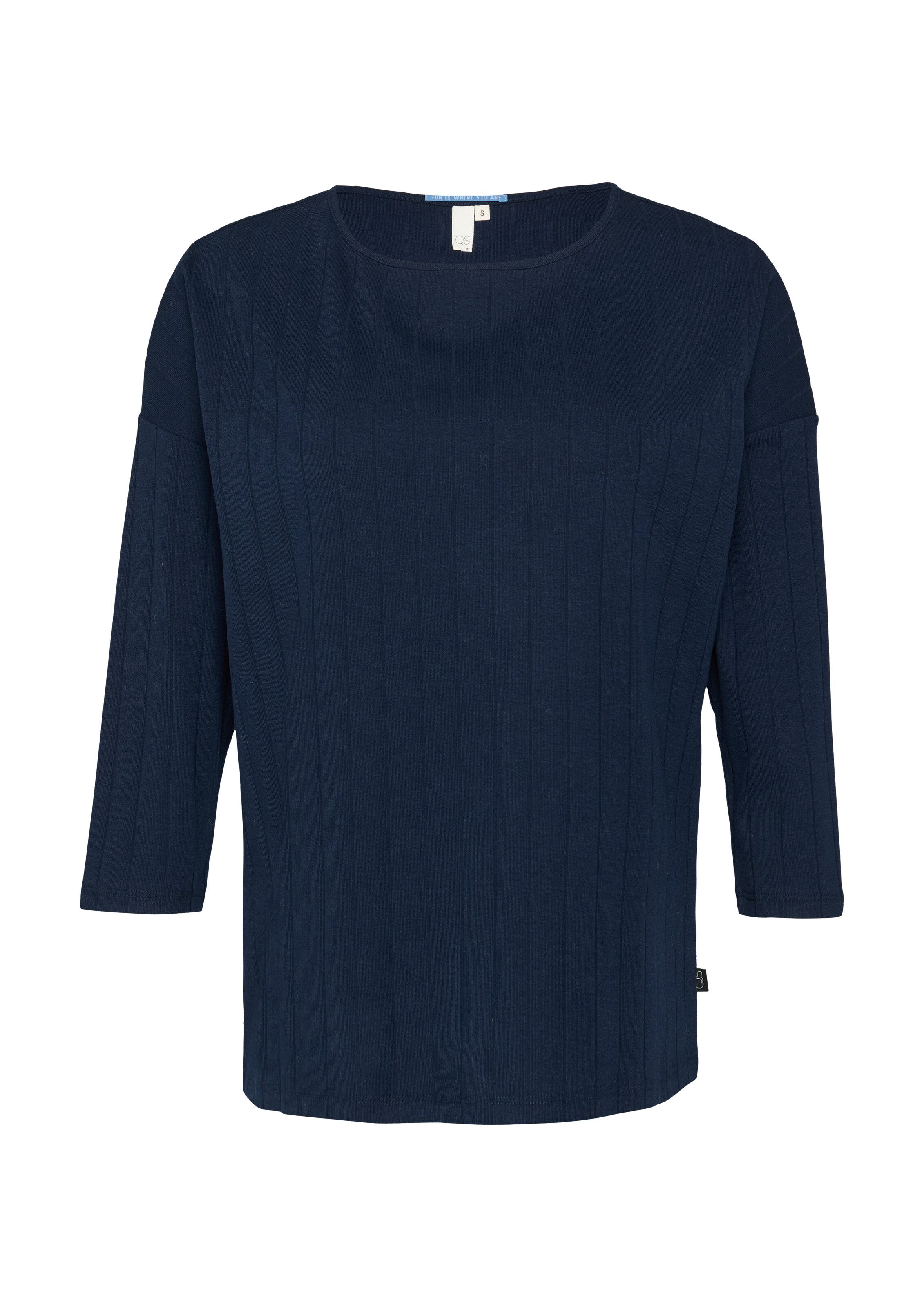 QS T-shirt en bleu marine, Vue avec produit